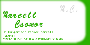 marcell csomor business card